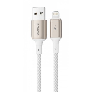 Кабель Proove Dense Metal USB to Lightning 2.4A (1m) white