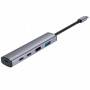 Type-C-Хаб Proove Arc Link 5 in 1 (2*USB + 3*Type-C) silver – (фото 1)