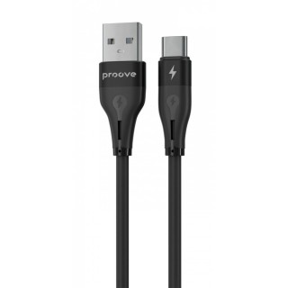 Кабель Proove Soft Silicone USB to Type-C 2.4A (1m) black