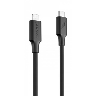 Кабель Proove Striped Silicone Type-C to Lightning (1m) black