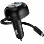 АЗП Proove Pulsar 65W (Type-C + USB) + Retractable Type-C Cable black – (фото 1)