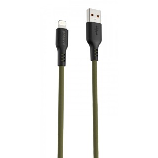 Кабель Proove Rebirth USB to Lightning 2.4A (1m) black/green