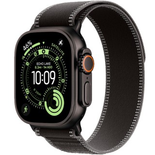 Apple Watch Ultra 3 Black Titanium Case with Black/Charcoal Trail Loop S/M (MF1D4)