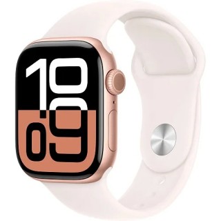 Смарт-годинник Apple Watch Series 10 GPS 42mm Rose Gold Aluminum Case with Light Blush Sport Band M/L (MWWJ3)