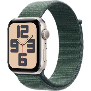 Смарт-годинник Apple Watch SE 2 GPS 44mm Starlight Aluminium Case with Lake Green Sport Loop 2024 (MXEW3)