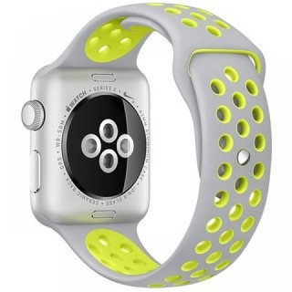 Ремешок для Apple Watch 42/44mm Nike Band Grey/Yellow